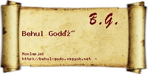 Behul Godó névjegykártya